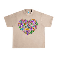 French Oak cancer ribbon heart Urban Heavy Tee - AdoDesignShop