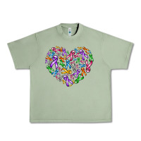 Oil Green cancer ribbon heart Urban Heavy Tee - AdoDesignShop