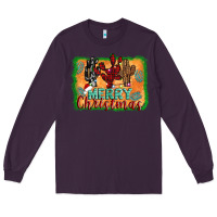 Plum merry christmas cactus Long Sleeve Tee - AdoDesignShop