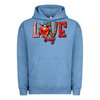 Pigment Pebble Blue Love bug Urban Hoodie - HowdyJamesFarm