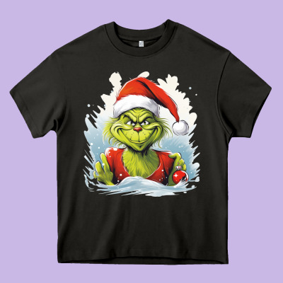 Grinch Heavy Core Tee Designed By Unal Design