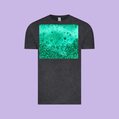 Green Glitter Vintage Tee Designed By Jahusdesignshop
