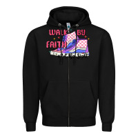 Black walk by faith Zipper Hoodie - MaliasSmallBusiness