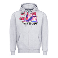 Heather Grey walk by faith Zipper Hoodie - MaliasSmallBusiness