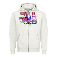 Oatmeal Heather walk by faith Zipper Hoodie - MaliasSmallBusiness