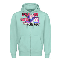 Seafoam walk by faith Zipper Hoodie - MaliasSmallBusiness