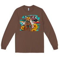 Chestnut horse with sunflowers Long Sleeve Tee - Artiststas