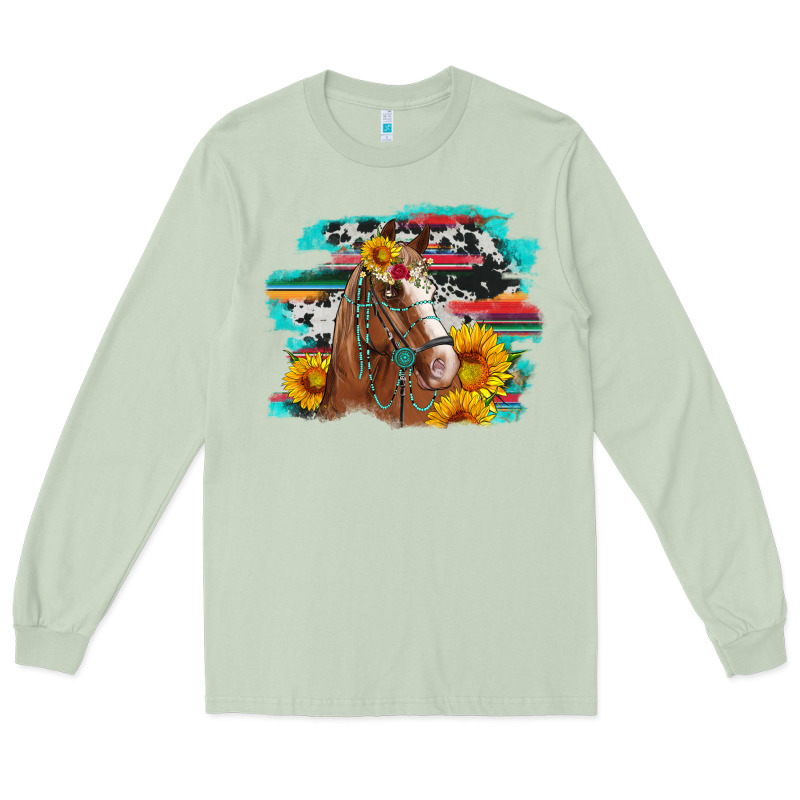 Horse With Sunflowers Long Sleeve Tee by Artiststas | Teevron