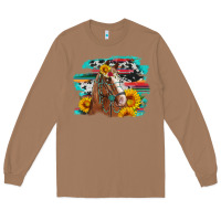 Toasted Coconut horse with sunflowers Long Sleeve Tee - Artiststas
