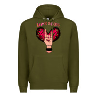 Army Green Love Rocks Premium Hoodie - Bettercallsaul