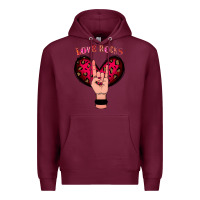 Burgundy Love Rocks Premium Hoodie - Bettercallsaul