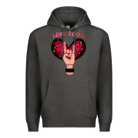 Charcoal Heather Love Rocks Premium Hoodie - Bettercallsaul