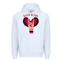 White Love Rocks Premium Hoodie - Bettercallsaul