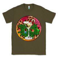 Army Green Christmas martini Classic Tee - AdoDesignShop