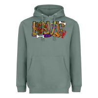 Sage Mardi Gras love dog paw Heavyweight Hoodie - BundleAndBundleShop