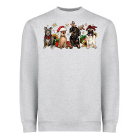 Heather Grey christmas chihuahua pitbull pug dachshund Heavyweight Sweatshirt - JahusDesignShop