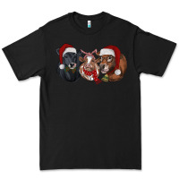 Black Christmas Cows Premium Tee - RanaPortraitStore