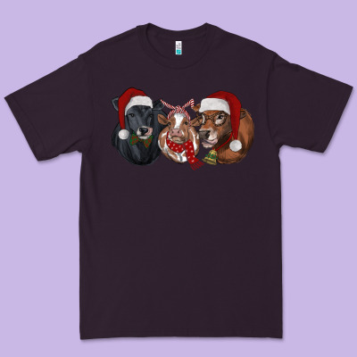 Premium Tee Christmas Cows