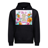 She Is Mom With Flowers Urban Hoodie | Teevron