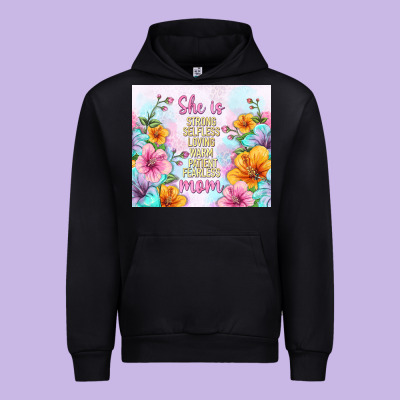 She Is Mom With Flowers Urban Hoodie Designed By Tumblerdesignbyshophia