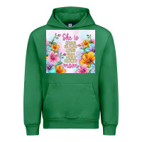 Emerald she is mom with flowers Urban Hoodie - TumblerDesignByShophia