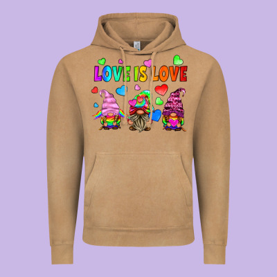 Lgbtq Love Is Love Gnomes Vintage Hoodie Designed By Hra Design Shop