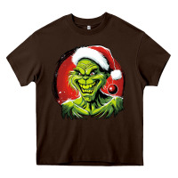 Chocolate Brown Grinch Heavy Core Tee - Unal Design