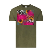 Vintage Olive pink glitter leopard cowhide Vintage Tee - JahusDesignShop
