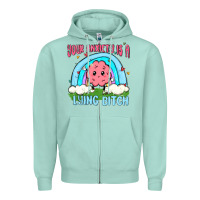 Seafoam your anxiety is a lying bitch Zipper Hoodie - MaliasSmallBusiness