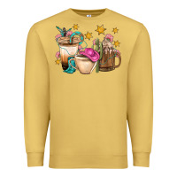 Antique Gold Western Cowgirl Coffee Cup Bbs Premium Sweatshirt - BundleAndBundleShop