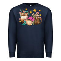Navy Western Cowgirl Coffee Cup Bbs Premium Sweatshirt - BundleAndBundleShop