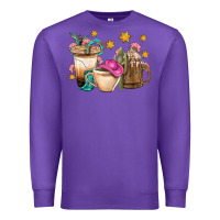 Purple Western Cowgirl Coffee Cup Bbs Premium Sweatshirt - BundleAndBundleShop