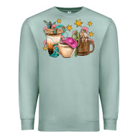 Western Cowgirl Coffee Cup Bbs Premium Sweatshirt | Teevron