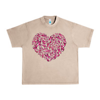 French Oak breast cancer ribbon heart Urban Heavy Tee - AdoDesignShop