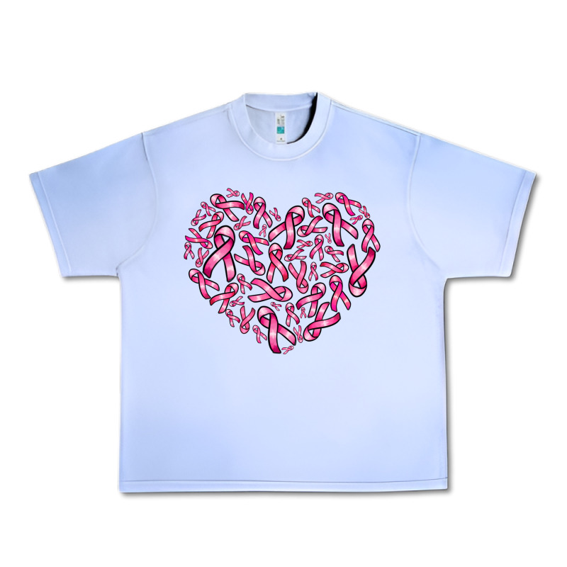 Breast Cancer Ribbon Heart Urban Heavy Tee by AdoDesignShop | Teevron