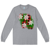 Heather Grey christmas patch Long Sleeve Tee - AdoDesignShop