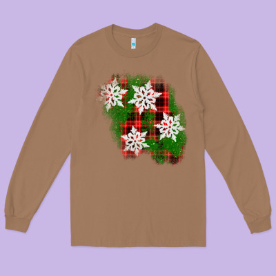 Christmas Patch Long Sleeve Tee Designed By Adodesignshop