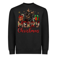 Black merry christmas dachshund Heavyweight Sweatshirt - JahusDesignShop