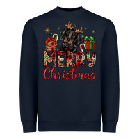 Navy merry christmas dachshund Heavyweight Sweatshirt - JahusDesignShop