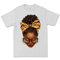 Plaid Bandana Afro Woman Premium Tee | Teevron