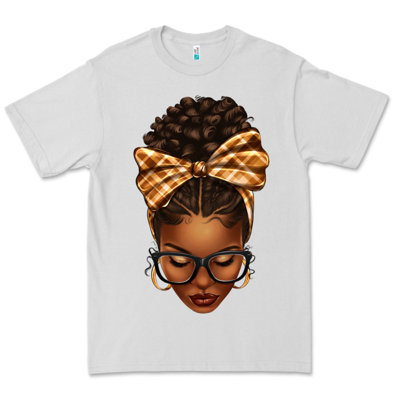 Plaid Bandana Afro Woman Premium Tee by texasbilliewilder | Teevron