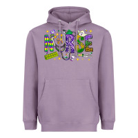Lavender Mardi Gras nurse Heavyweight Hoodie - BundleAndBundleShop