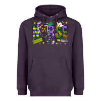 Plum Mardi Gras nurse Heavyweight Hoodie - BundleAndBundleShop