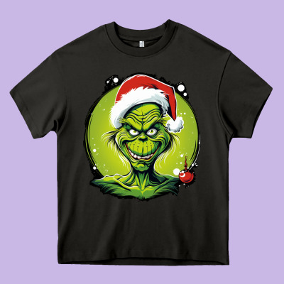 Grinch Heavy Core Tee Designed By Unal Design