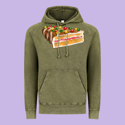 Chocolate Christmas Cake Fa Element Vintage Hoodie Designed By Fadigitalartstudio