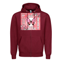 Burgundy self love Zipper Hoodie - MaliasSmallBusiness