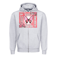 Heather Grey self love Zipper Hoodie - MaliasSmallBusiness