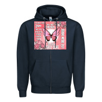 Navy self love Zipper Hoodie - MaliasSmallBusiness
