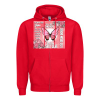 Red self love Zipper Hoodie - MaliasSmallBusiness