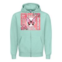 Seafoam self love Zipper Hoodie - MaliasSmallBusiness